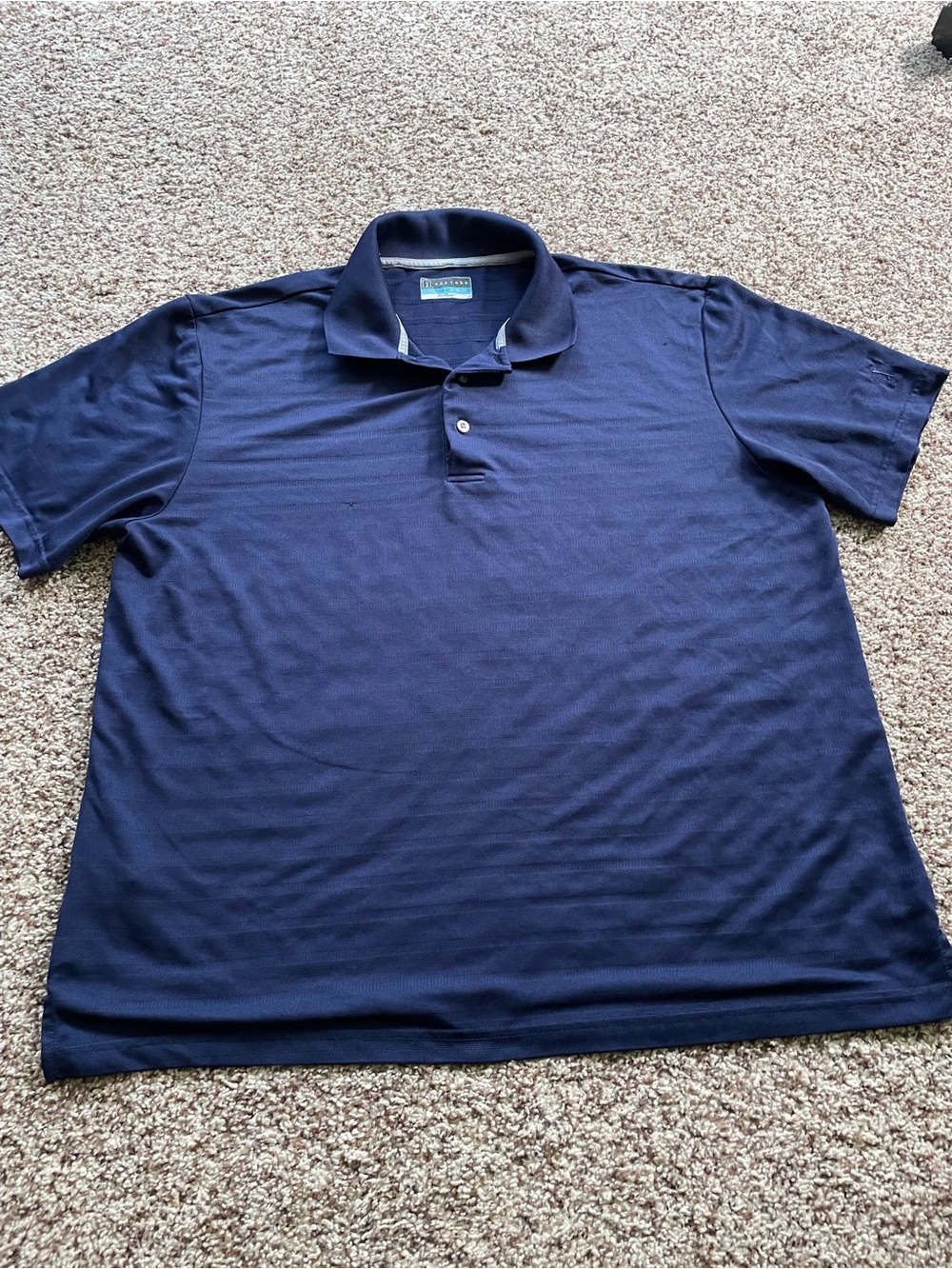 PGA Tour Airflux Men’s Golf Polo Shirt – Size XL | Navy Blue
